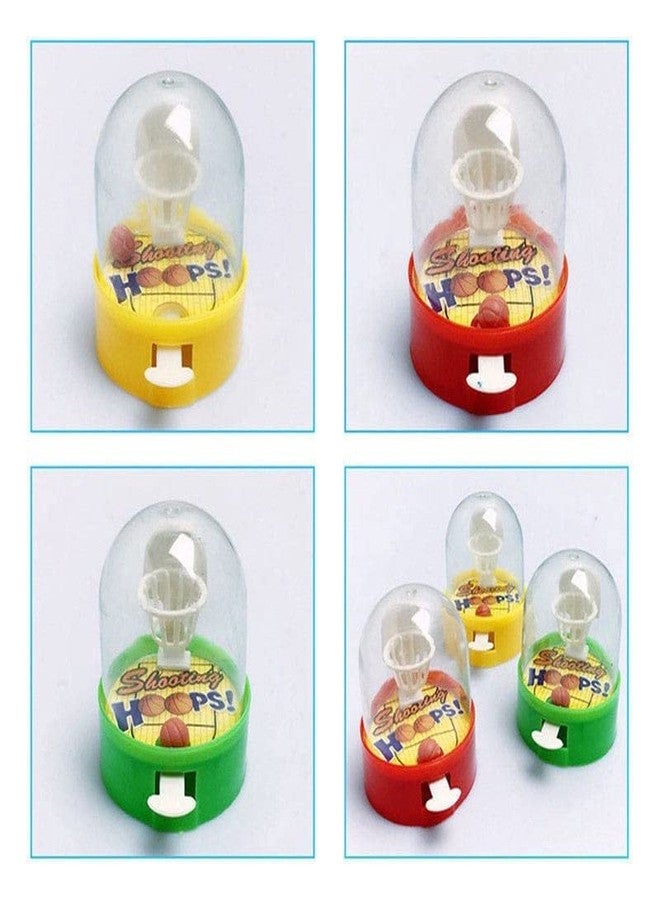 Litvibes Hand Pocket Basketball Game Cute Small Hand & Eye Coordination Mini Toy Easy to use for Kids Good Learning Time Pass Toys for Children Great Return Gift for Birthday's - Set of 4 - Image 1